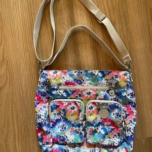 Kipling Zelenka Crossbody Bag in Color Burst Bright Floral Print